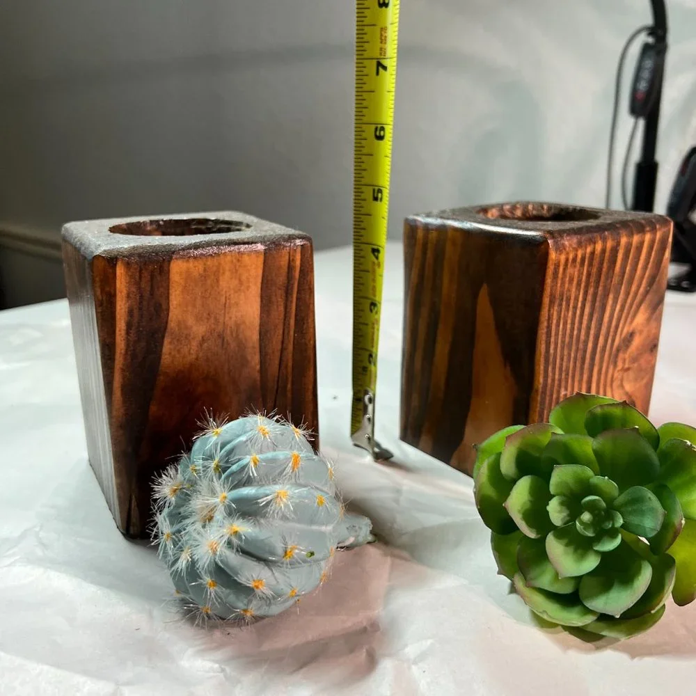 Handmade Wood Planter/Vase